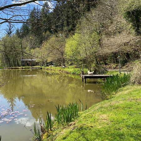 The Goose Nest Luxury Lakeside Shepherd Hut In Cardinham Woods, Cornwall Εξωτερικό φωτογραφία